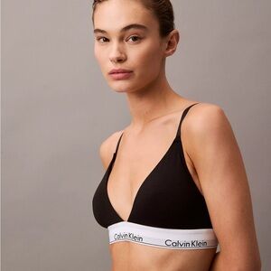 Calvin Klein Cotton Modal Lightly Lined Triangle Bralette